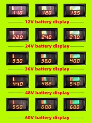 ；‘。、’ Car Battery Charge Level Indicator 12V 24V 36V 48V 60V 72V Lithium Battery Capacity Meter Tester Display LED Tester Voltmeter