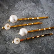 2 件套棉質珍珠和 Yamaha 髮夾