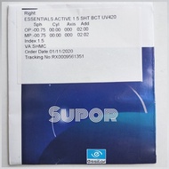Lensa Essilor Progresif Essential Active UV420 anti radiasi Blue Ray