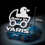 XIII _ BABY IN YARIS Duck Duck Car Sticker