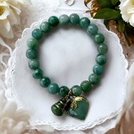 Bracelet Jade Bead Size 9 To 10 Mm Hanging Water Pendant Heart Wrist Available From 13-20 cm.