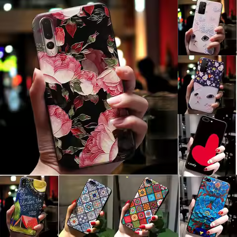 3D Emboss Case For Google Pixel 4A 3A 2 XL Case Silicone Flower Soft TPU Cover For Google Pixel 5 4 