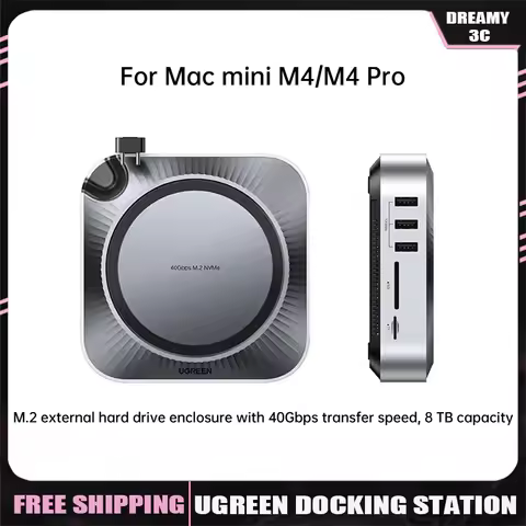 New UGREEN Mac Mini M4 Pro M.2 Hard Box Expand 8T Memory 40Gbps Expansion USB Transmission Card Read