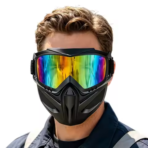Welding Face Shield Detachable Full-face Goggles Face Shield Anti Fog Riding Face Cover Windproof, I