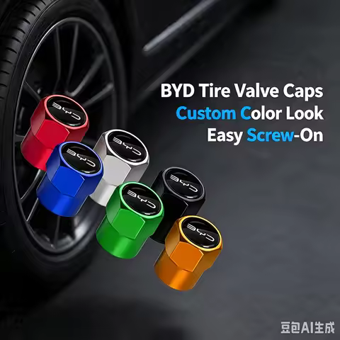 4Pcs Car Goods Metal Car Wheel Tire Valve Core Cap Car Styling For BYD F3 S6 F0 Tang I3 S7 G3 E5 E2 