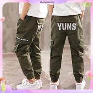 Cargo Jogger Pants for Kids Boy in Green B02 4T-2