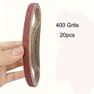 20/40-Piece abrasive belt set 10x330mm various abrasive grains 60-600 alumina abrasive belt for wood