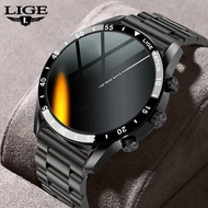 LIGE New Bluetooth Call Smart Watch Men Full Touch Sports Waterproof Fitness Watch Luxury Smart Watch Men + Box