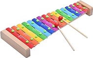 LIEKE 15 Tone Wooden Xylophone Chime Musical Instrument Gift for Kids Baby