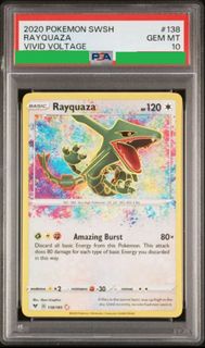 [PSA10] 2020 POKEMON SWORD & SHIELD VIVID VOLTAGE 138 RAYQUAZA 烈空座 美版 ENG 寶可夢 卡牌 PTCG 神獸 寵物小精靈 收藏 罕有