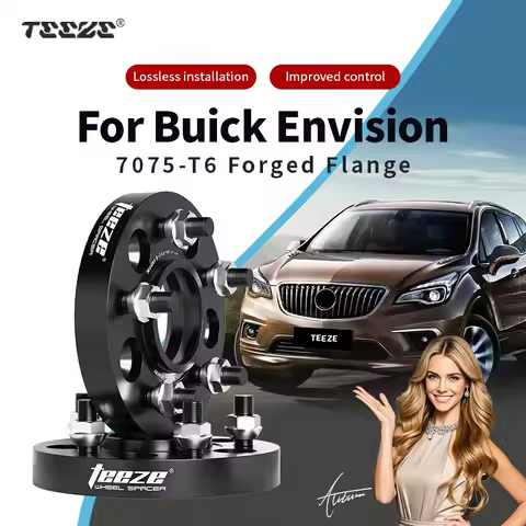 Teeze 2/4pcs 5x120 CB66.9mm M14x1.5 Hub Centric Black Forged wheel spacer For Buick Envision Flange 