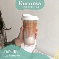 Kuruma TENJIN Water Bottle Coffee Cup Starbucks Aesthetic Bottle Straw Coffee Tea Transparent Tumbler Bottle Infused Water Aesthetic Minimalist Drinking Water Filter Bottle Tumbler Clear Drink Straw