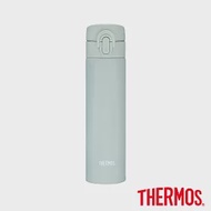 【THERMOS膳魔師】超輕量 不銹鋼真空保溫瓶400ml (JNI-403-GR)綠色