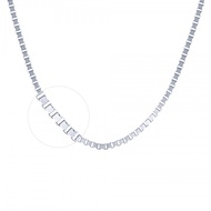 SK Jewellery 10K White Gold Box Chain