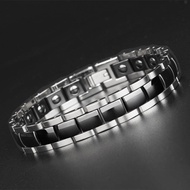 Titanium Steel Hematite Magnets Bracelets For Men Male Bio Health Care Therapy Bracelet Bangle Jewelry