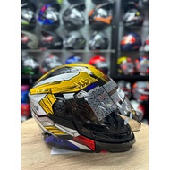 Zeus Helmet ZS 613 Gundam Silver/Red (free smoke visor)