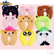 TOPSTORED Travel Pillows Nursing Cushion Portable Short Plush Cartoon Flight Neck Pillow