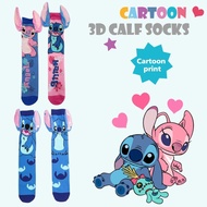 Stitch Cute 3d Ankle Socks Korean Style Cartoon Character Crew Socks With Plush Charm Z2r7