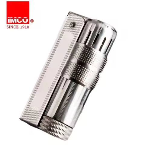 Original IMCO Kerosene Lighter Classic Retro Wheel Windproof Lighter Stainless Steel Mechanical Kero