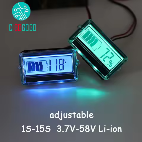 TH01 LCD 1S 2S 3S 4S 5S 6S- 15S Lithium Battery Capacity Indicator Display Lipo li-ion Adjustable Re