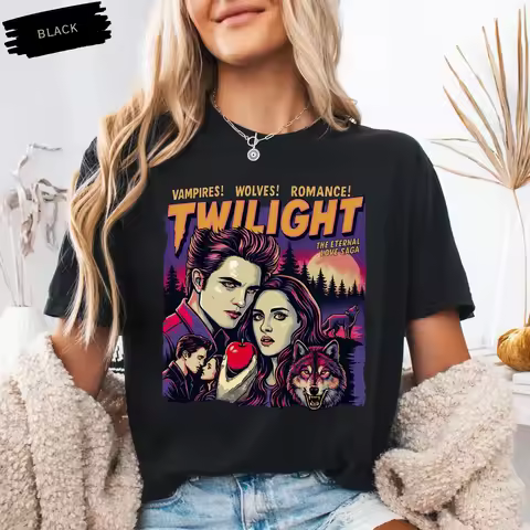Retro Vintage Twilight Shirt Twilight Fans Homage T-shirt Gift for Book Lover Twilight Saga Comic Va