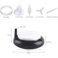 Carefree Fish 1.4/2/4Inch Aquarium Nano Materials Air Stone Disc with 3ft Tube Fish Tank Oxygen Ston