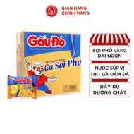 Thùng 30 gói mì ăn liền Gấu Đỏ gà sợi phở (64G)