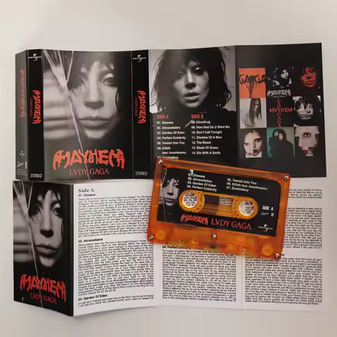 Pop Lady Gaga Music Tape Mayhem Album Die With A Smile Cassettes Cosplay Walkman Car Recorder Soundt