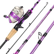 Sougayilang Spincast Reel and Fishing Rod Combo, 5-Foot 9-Inch Durable Carbon Rod, Quickset Anti-Rev