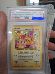 Ptcg 25 週年美版生日比卡超PSA10 (升值之選）