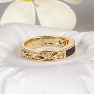 925銀戒指黑色莫桑鑽復古男戒 自然風格復古男戒