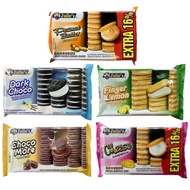 Julie's Biscuits Julies Flavored Cream Sandwich (Mini Pack 126g) - Peanut Butter Dark Choco Finger L