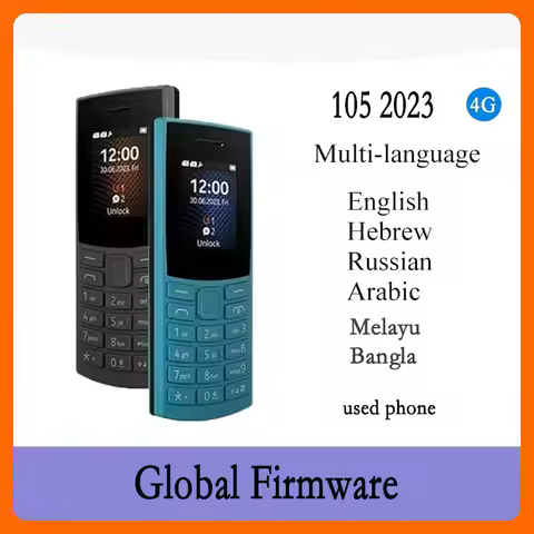 Finland Made 105 2023 Feature Phone 4G net Dual SIM 1.8" Bluetooth 5.0 Battery FM Radio Call Recordi