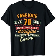 Made 70 Years Ago - 70 Years Birthday Joke T-Shirt, Black