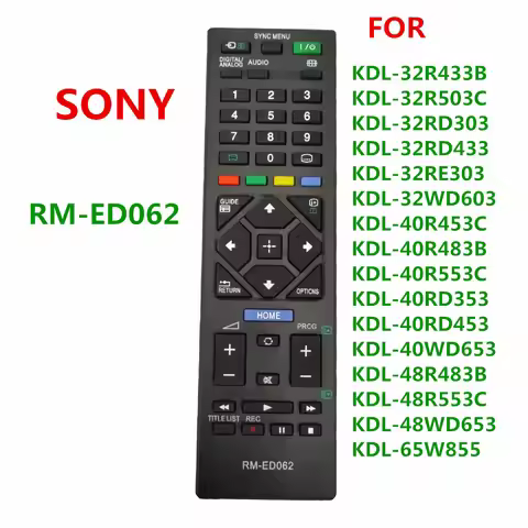 RM-ED062 New Remote Control for Sony RM ED062 LCD TV KDL-32R433B KDL-32R503C KDL-32RD303 KDL-32RD433
