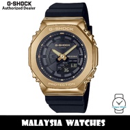 (OFFICIAL WARRANTY) Casio G Shock GM-S2100G-1A Black and Gold Series Stainless Steel Case & Resin St