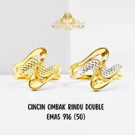 MYDORA Cincin Ombak Rindu Double (5G) l EMAS 916/22K