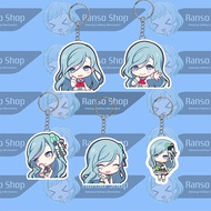 GANTUNGAN Sekai Shizuku Chibi UV Project Keychain | Hinomori Shizuku Chibi Acrylic Ganci | Shizuku M