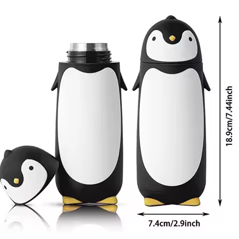 Penguin Stainless Steel Vacuum Thermos Travel Mug Tea Water Bottle Coffee Flask for Kids Children St