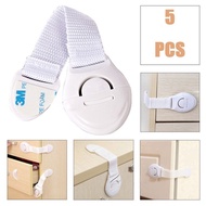 5 Pcs Baby Kids Safety Locks Lengthen Drawer Door Cabinet Cupboard Strap Safety Locks Plastic Childr