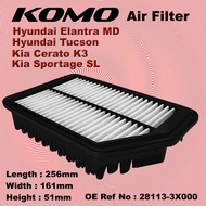 Hyundai Elantra, Hyundai Tucson, Kia K3, Kia Sportage Air Filter 28113-3X000