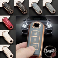 JONY Car Key Cover, TPU Key Protector Car Key , Fashion Holder Protection Auto Shell Cover for Mazda