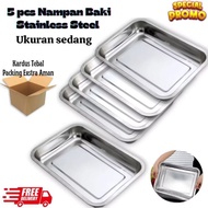 5 PCS BAKING TRAY UK 32X22X4.8CM