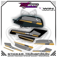 WIN Striping Variations of TRANSPARENT WIN Stickers CODE 09 PREMIUM MATERIAL