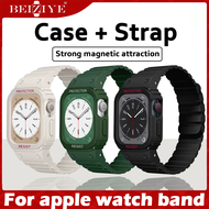 Sport สายนาฬิกา เคส for apple watch ultra 2 49mm Mod kit Armor ซิลิโคน cover magnetic สายนาฬิกาข้อมื