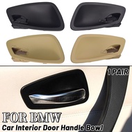 Car Interior Door Handle Cover Trim Bowl For BMW 3 Series E90 E91 E92 E93 2005-2012 Black Beige Gray Carbon Fiber Colors