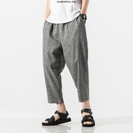 [M-5XL]Shoji Daqi Sensational Leg Pants Straighten Solitaire Pine Harlem Pants Vege-colored Mass-Cot