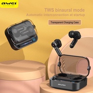 Awei T58หูฟังเพลงบลูทูธหูฟังไร้สายสเตอริโอเซอร์ราวด์ HiFi ระบบลดเสียงรบกวนอัจฉริยะหูฟังบลูทูธ5.3กันน