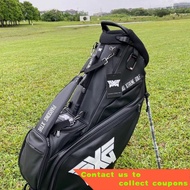 PXGBracket Bag Golf Bag SynthesisPULeather Tripod Bag Men's and Women's Casual Sports Club Bag Black and White