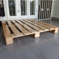 Minimalist Dutch Teak Pallet Wooden Bed, Natural Mattress Base, Modern Spring Bed Base
